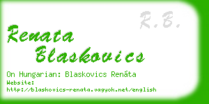 renata blaskovics business card
